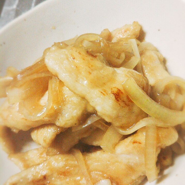 簡単！　鶏むね肉の炒め物　味ぽん風味